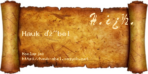 Hauk Ábel névjegykártya