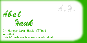 abel hauk business card